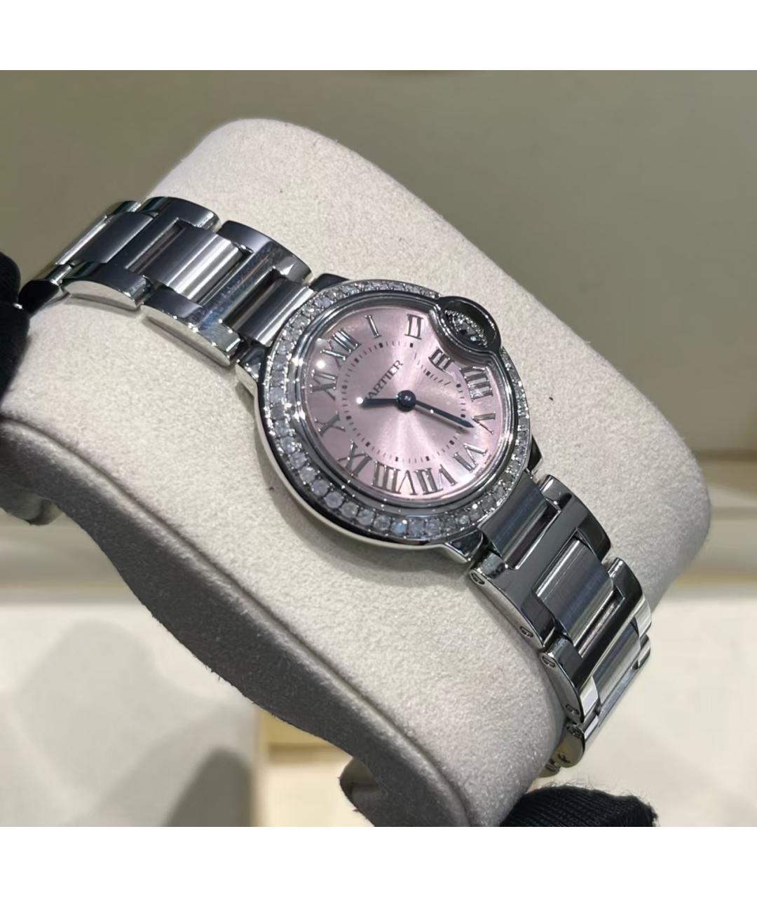 CARTIER Розовые металлические часы, фото 4