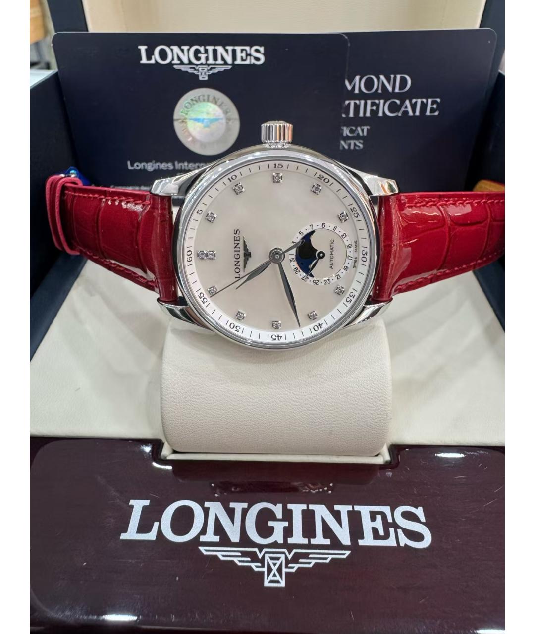 LONGINES Серебряные металлические часы, фото 5