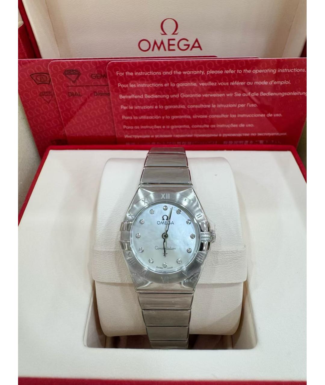 OMEGA Серебряные часы из белого золота, фото 6