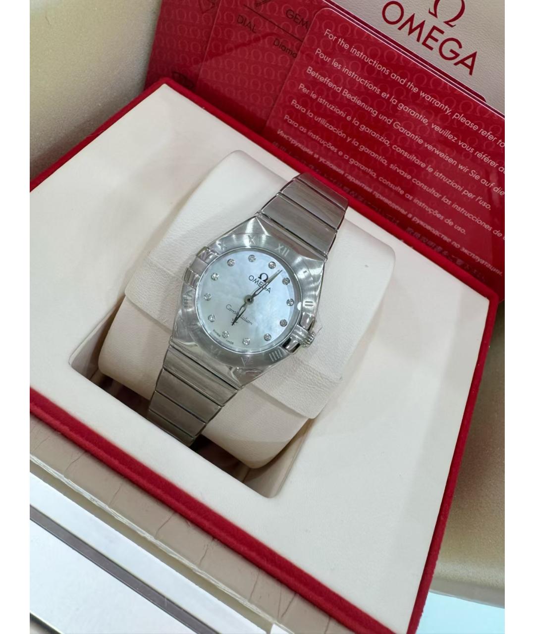 OMEGA Серебряные часы из белого золота, фото 2