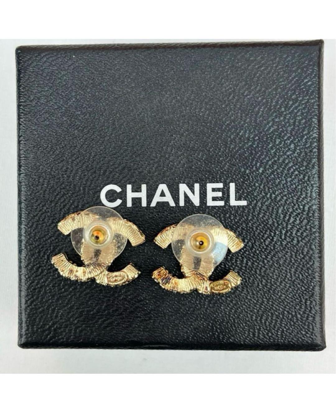 CHANEL Черные металлические серьги, фото 4