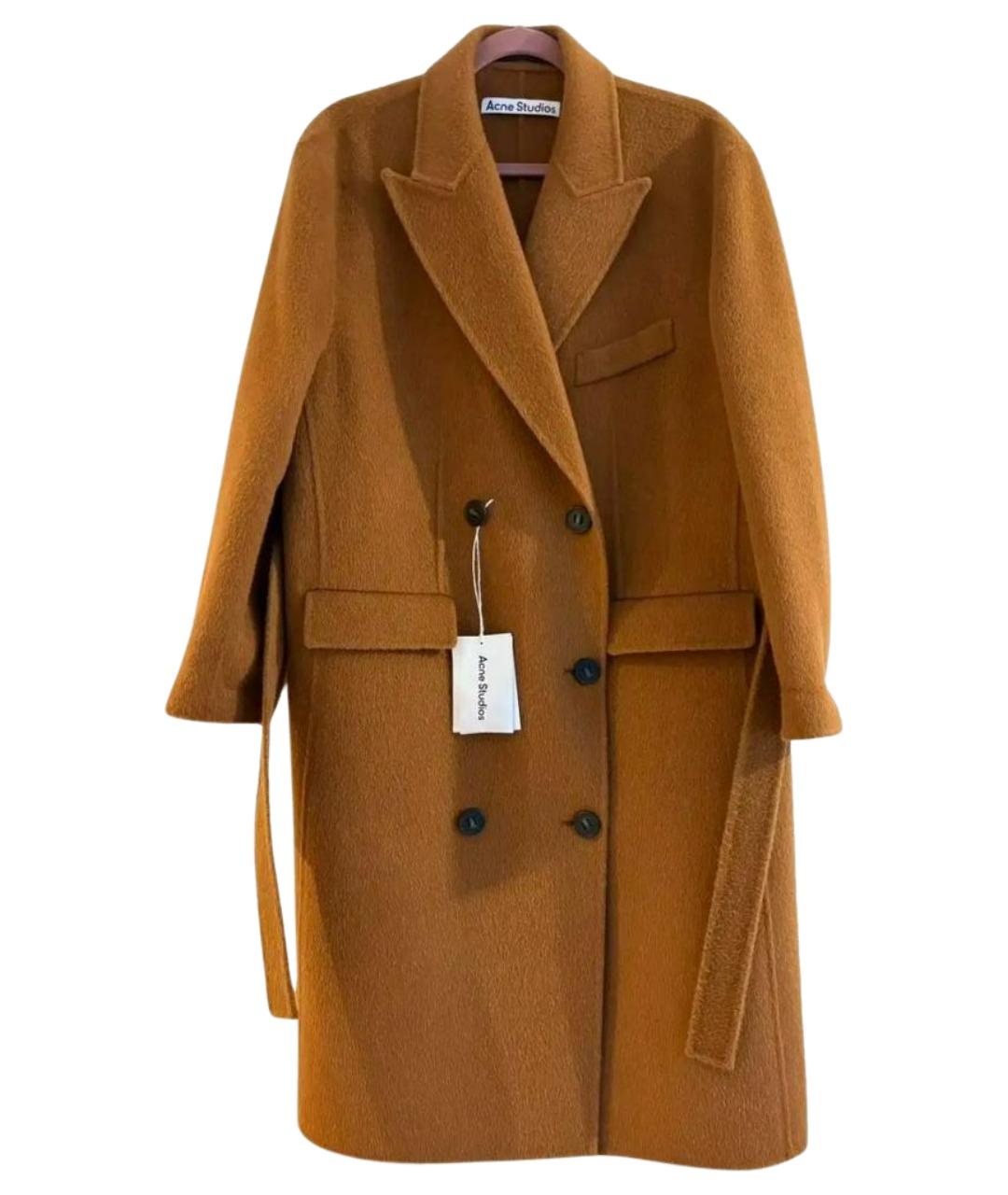 ACNE STUDIOS Коричневое шерстяное пальто, фото 1