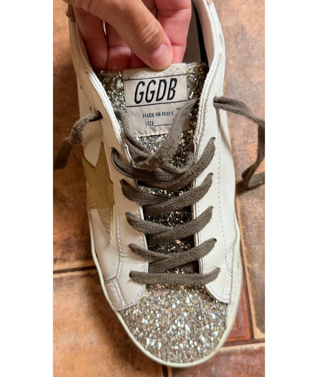 GOLDEN GOOSE Белые кожаные кеды, фото 7