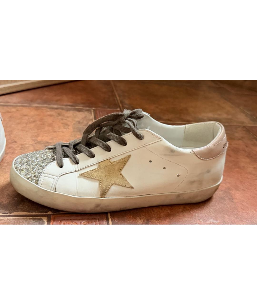 GOLDEN GOOSE Белые кожаные кеды, фото 8