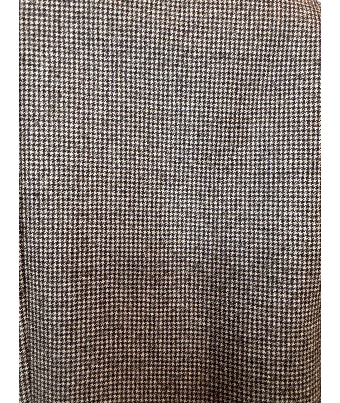 BRUNELLO CUCINELLI Коричневый шерстяной костюм с брюками, фото 4