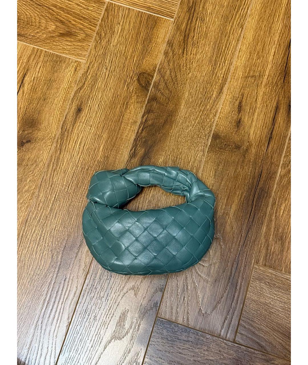 BOTTEGA VENETA Зеленая кожаная сумка с короткими ручками, фото 5