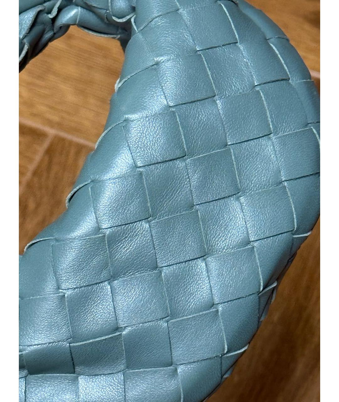 BOTTEGA VENETA Зеленая кожаная сумка с короткими ручками, фото 4