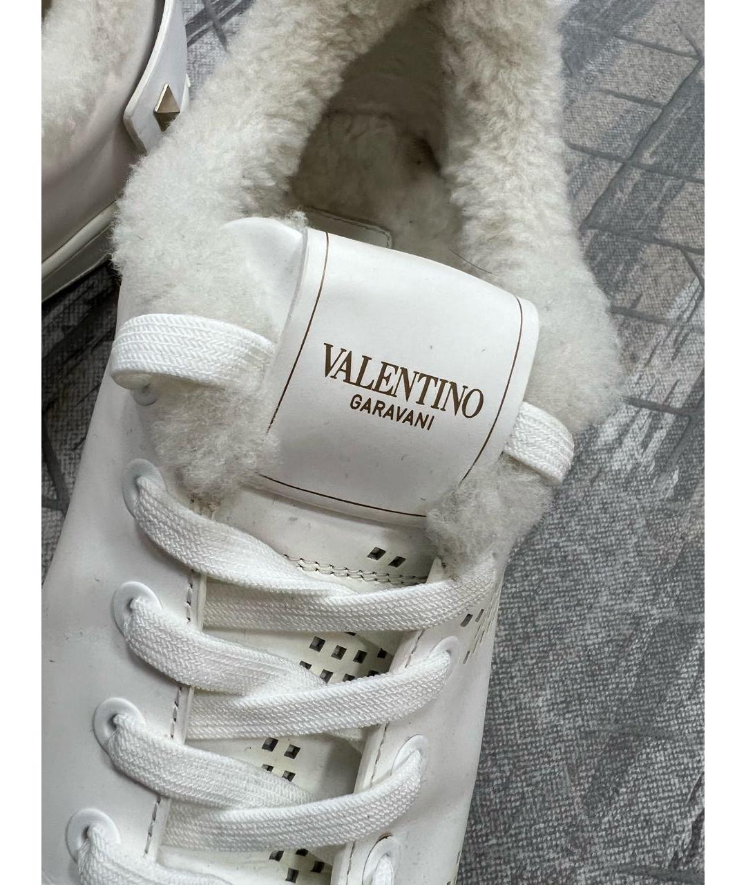 VALENTINO Белые кожаные кроссовки, фото 5