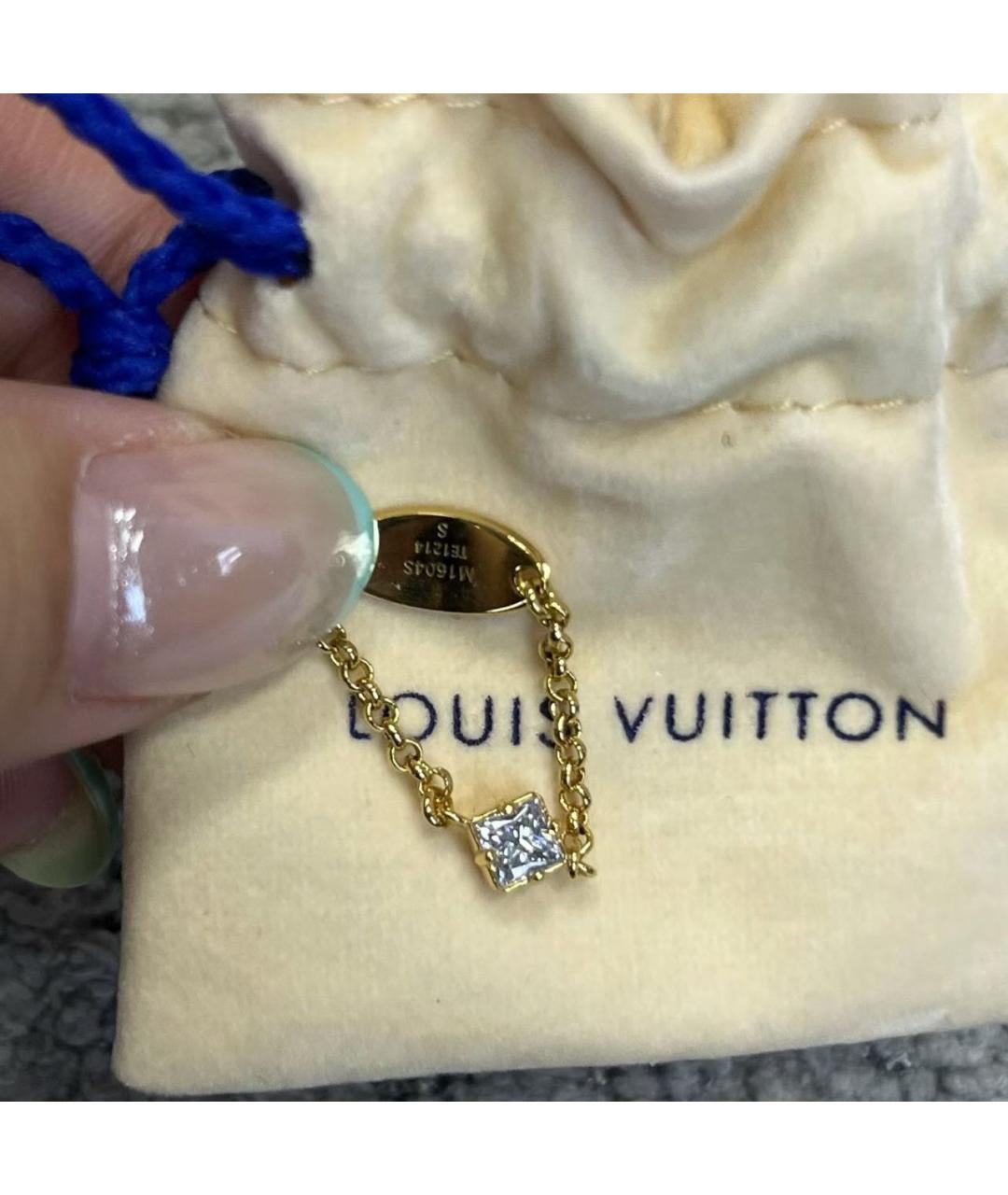 LOUIS VUITTON Золотое металлическое кольцо, фото 4
