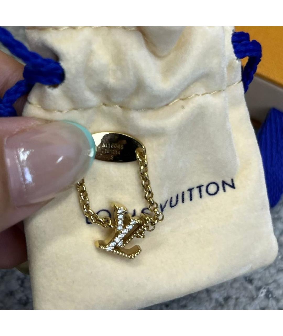 LOUIS VUITTON Золотое металлическое кольцо, фото 5