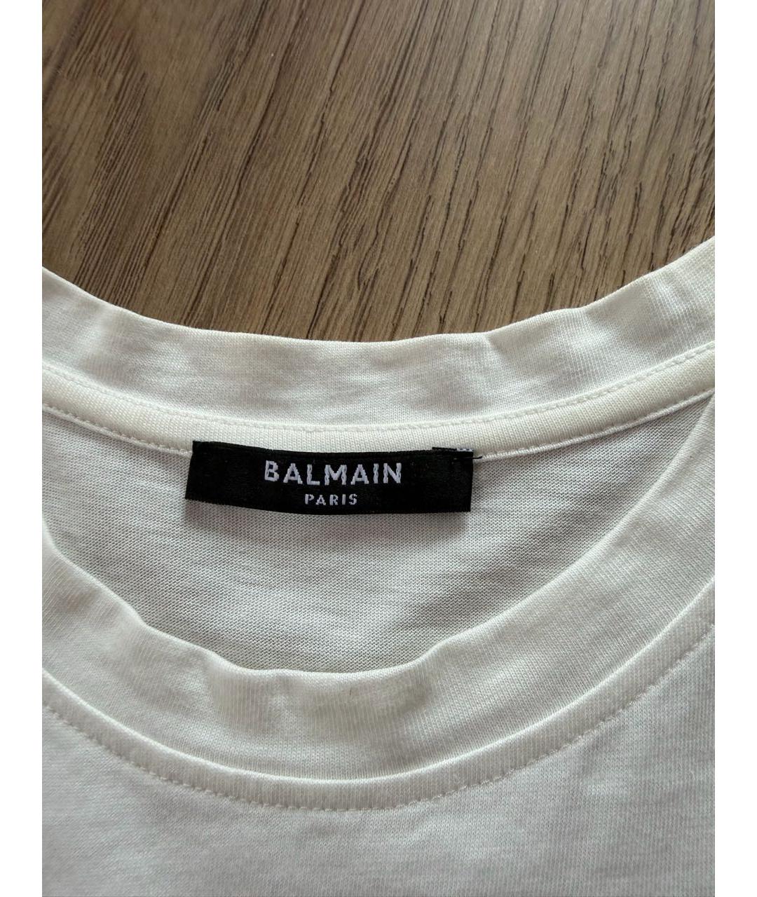 BALMAIN Белая хлопковая майка, фото 3