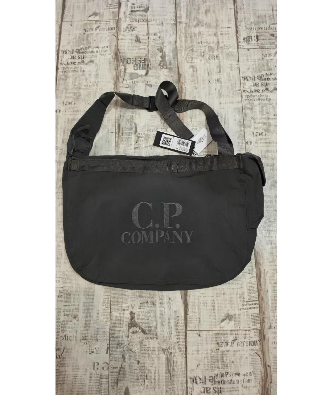 CP COMPANY Серая нейлоновая сумка на плечо, фото 2
