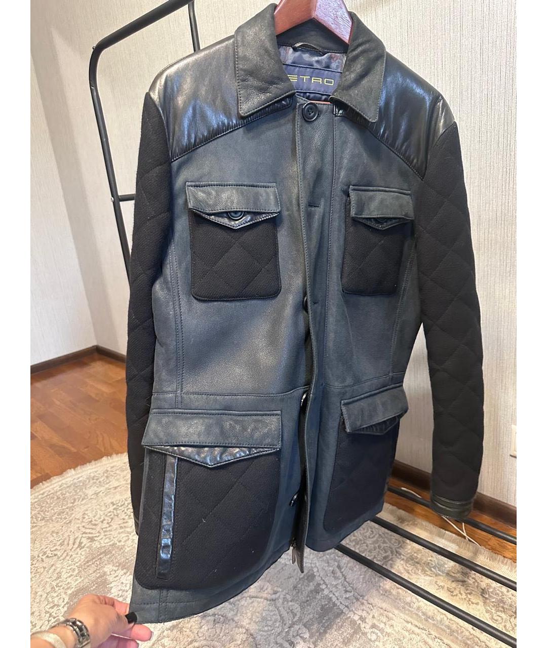 ETRO Антрацитовая замшевая дубленка/шуба, фото 5