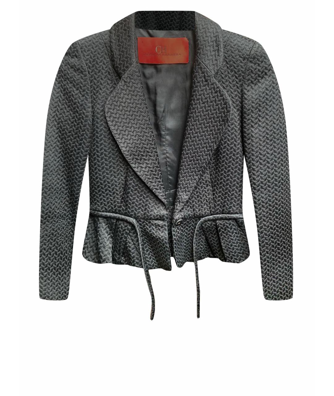 CAROLINA HERRERA Черный хлопковый жакет/пиджак, фото 1