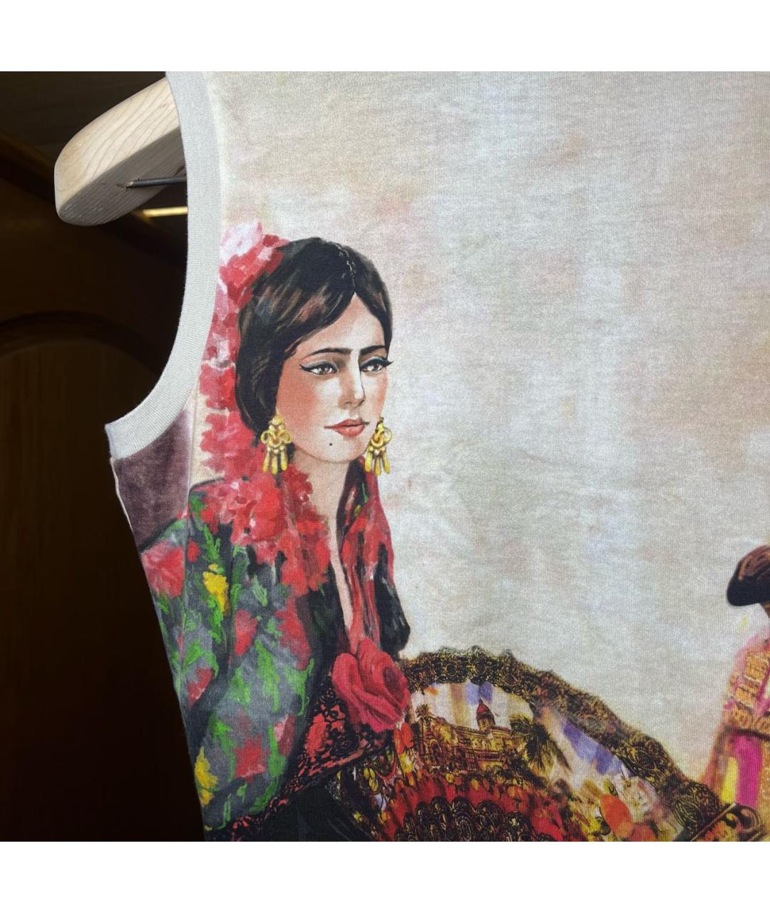 DOLCE&GABBANA Мульти хлопковая майка, фото 4