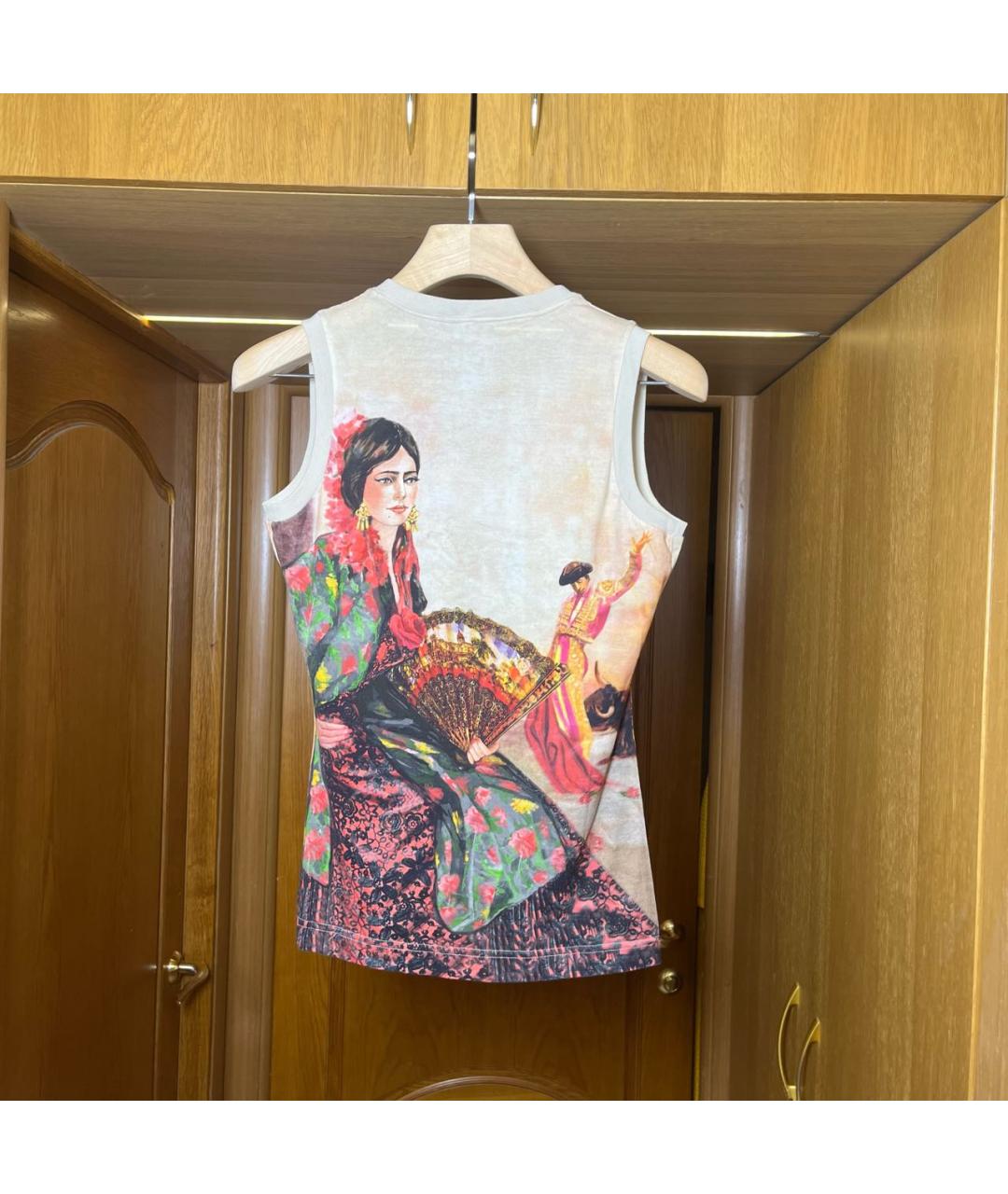 DOLCE&GABBANA Мульти хлопковая майка, фото 2