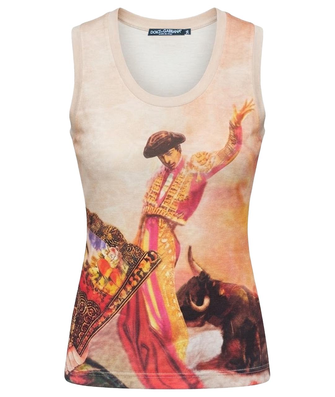 DOLCE&GABBANA Мульти хлопковая майка, фото 1
