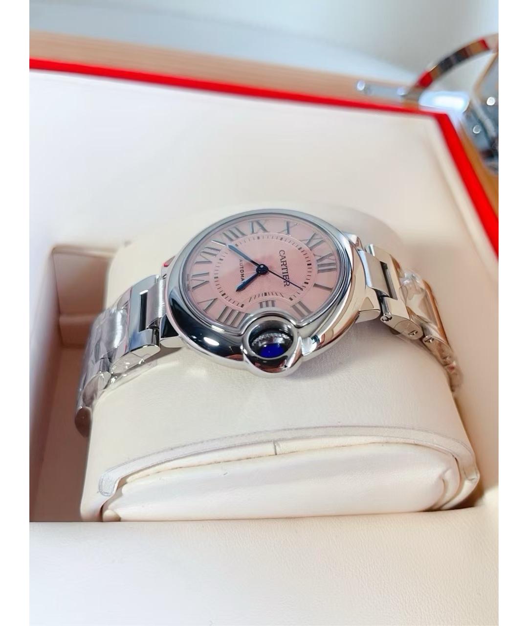 CARTIER Розовые металлические часы, фото 4