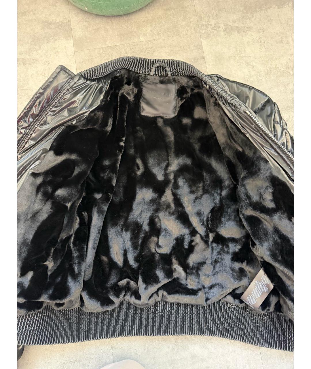 PHILIPP PLEIN Черная синтетическая куртка, фото 4