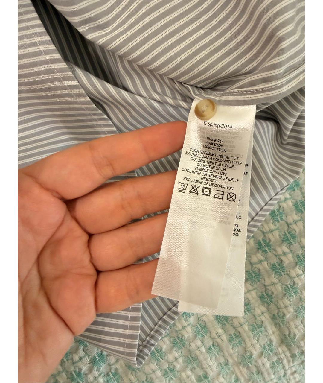 ARMANI EXCHANGE Серая хлопковая рубашка, фото 2