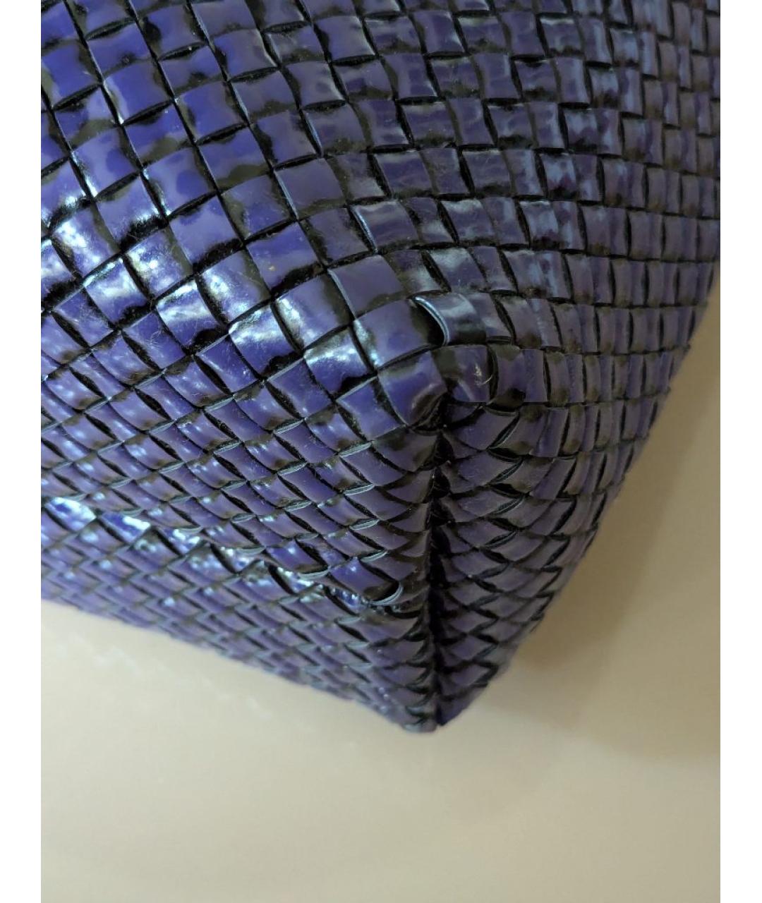 BOTTEGA VENETA Фиолетовая кожаная сумка тоут, фото 9