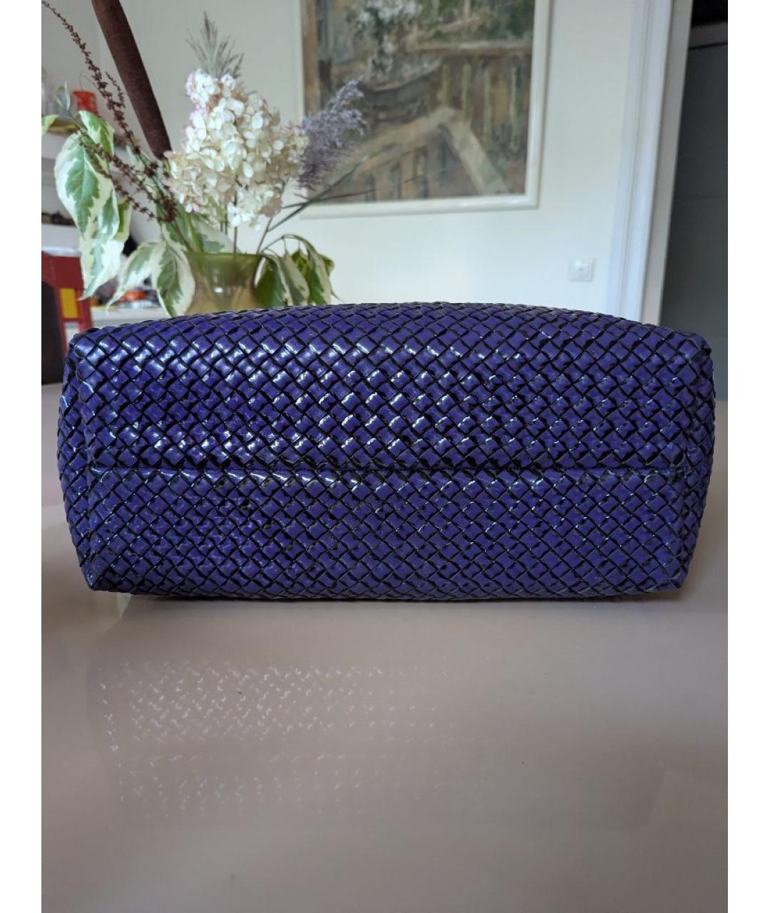 BOTTEGA VENETA Фиолетовая кожаная сумка тоут, фото 5