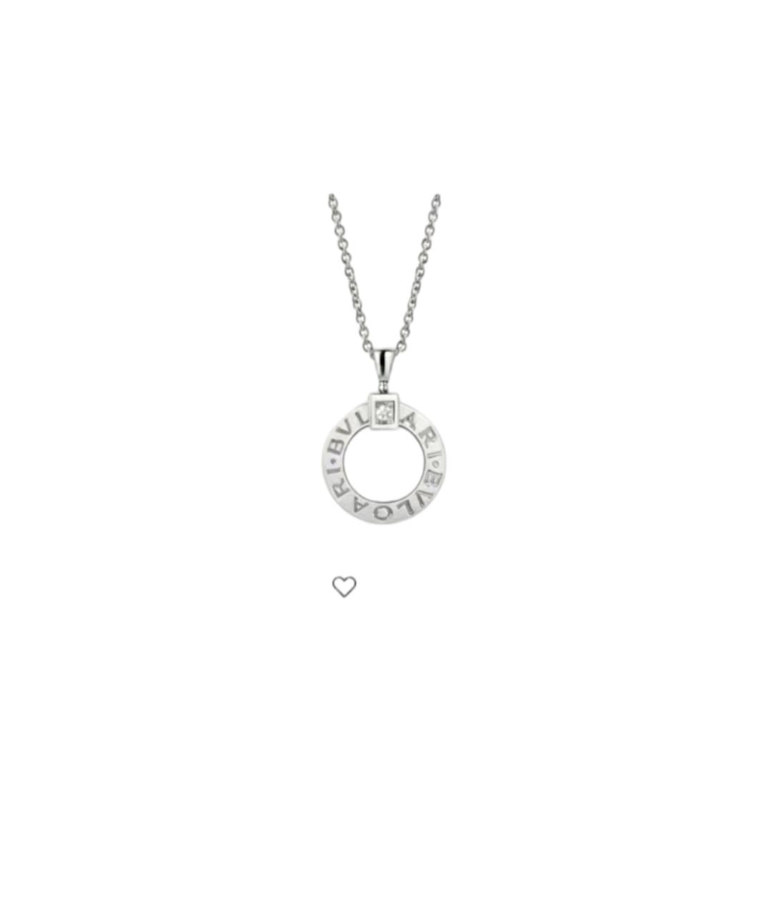 BVLGARI Серебряная подвеска из белого золота, фото 5