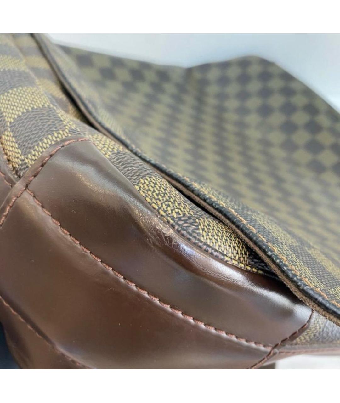 LOUIS VUITTON Коричневая кожаная барсетка, фото 7