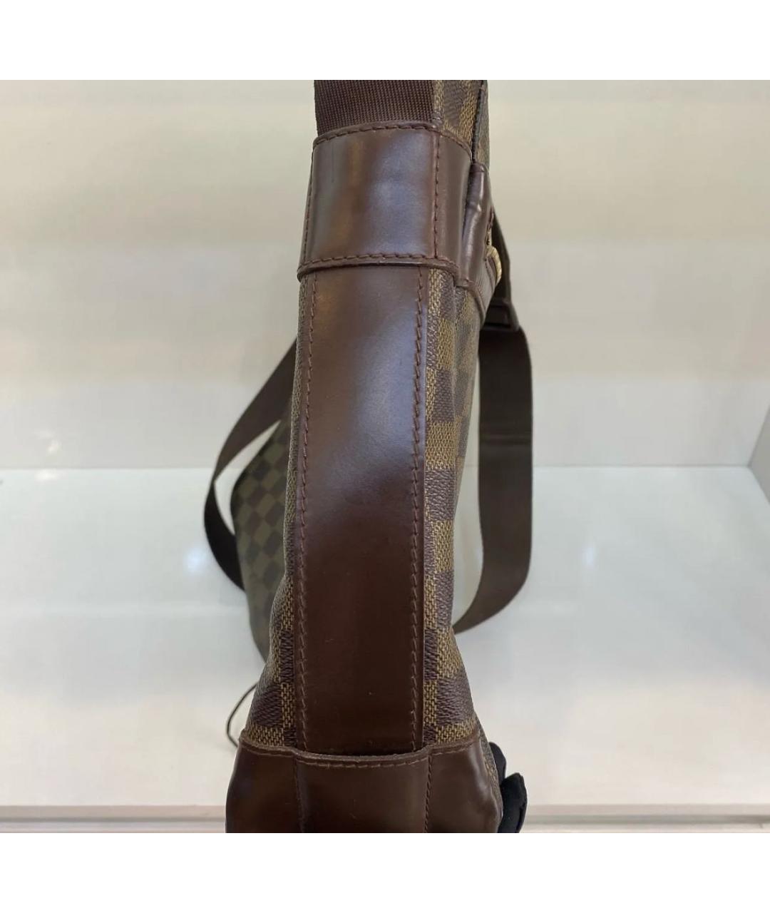 LOUIS VUITTON Коричневая кожаная барсетка, фото 2