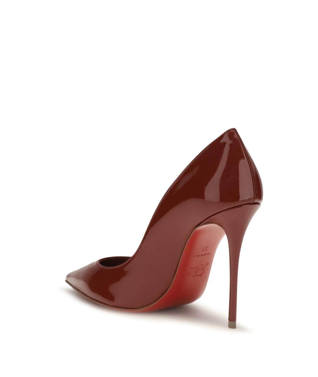 CHRISTIAN LOUBOUTIN Бордовые туфли из лакированной кожи, фото 3