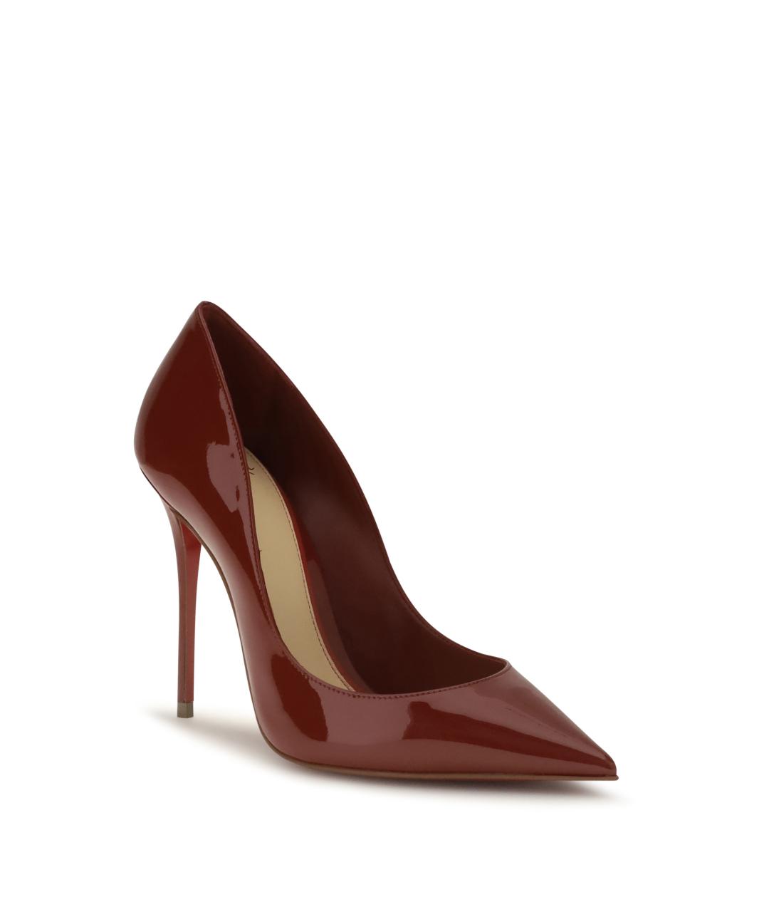 CHRISTIAN LOUBOUTIN Бордовые туфли из лакированной кожи, фото 2