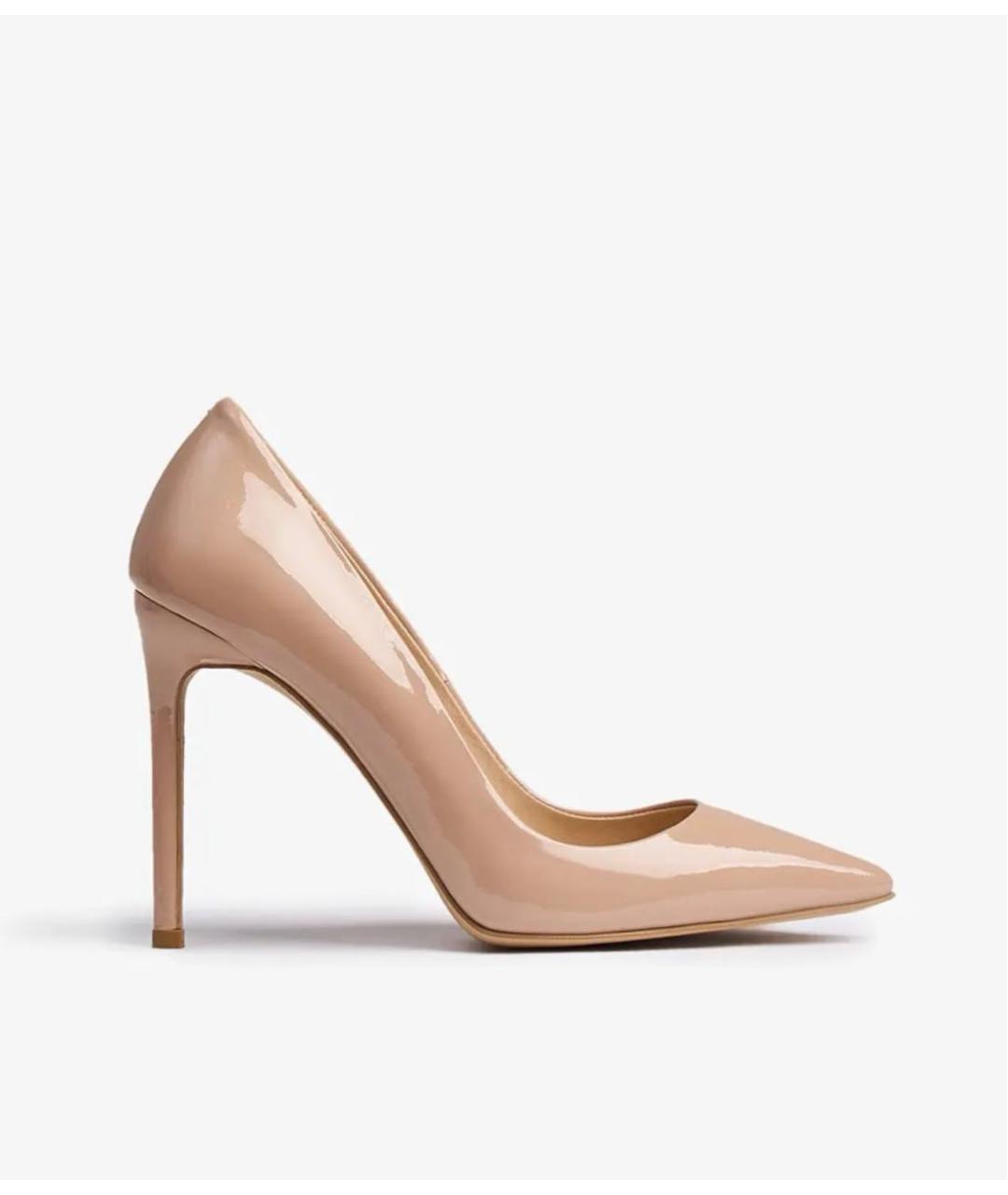 PRADA Бежевые туфли из лакированной кожи, фото 3