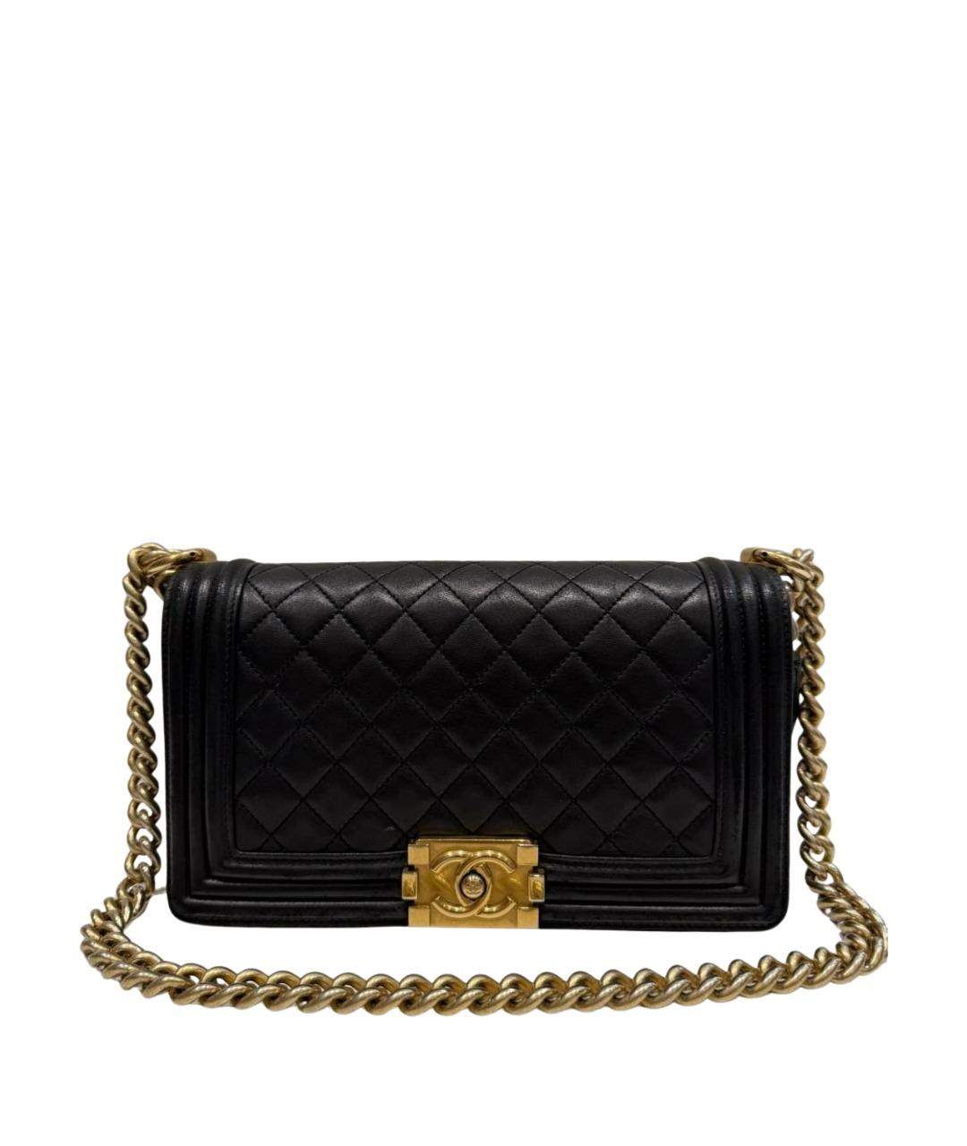CHANEL Черная кожаная сумка через плечо, фото 8