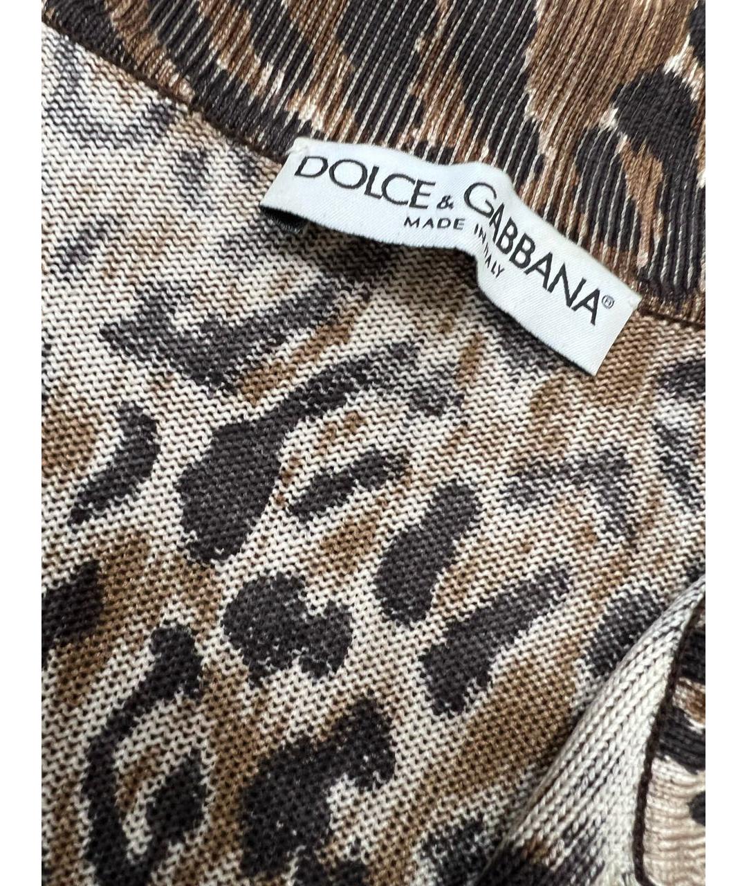 DOLCE&GABBANA Коричневый вискозный кардиган, фото 3
