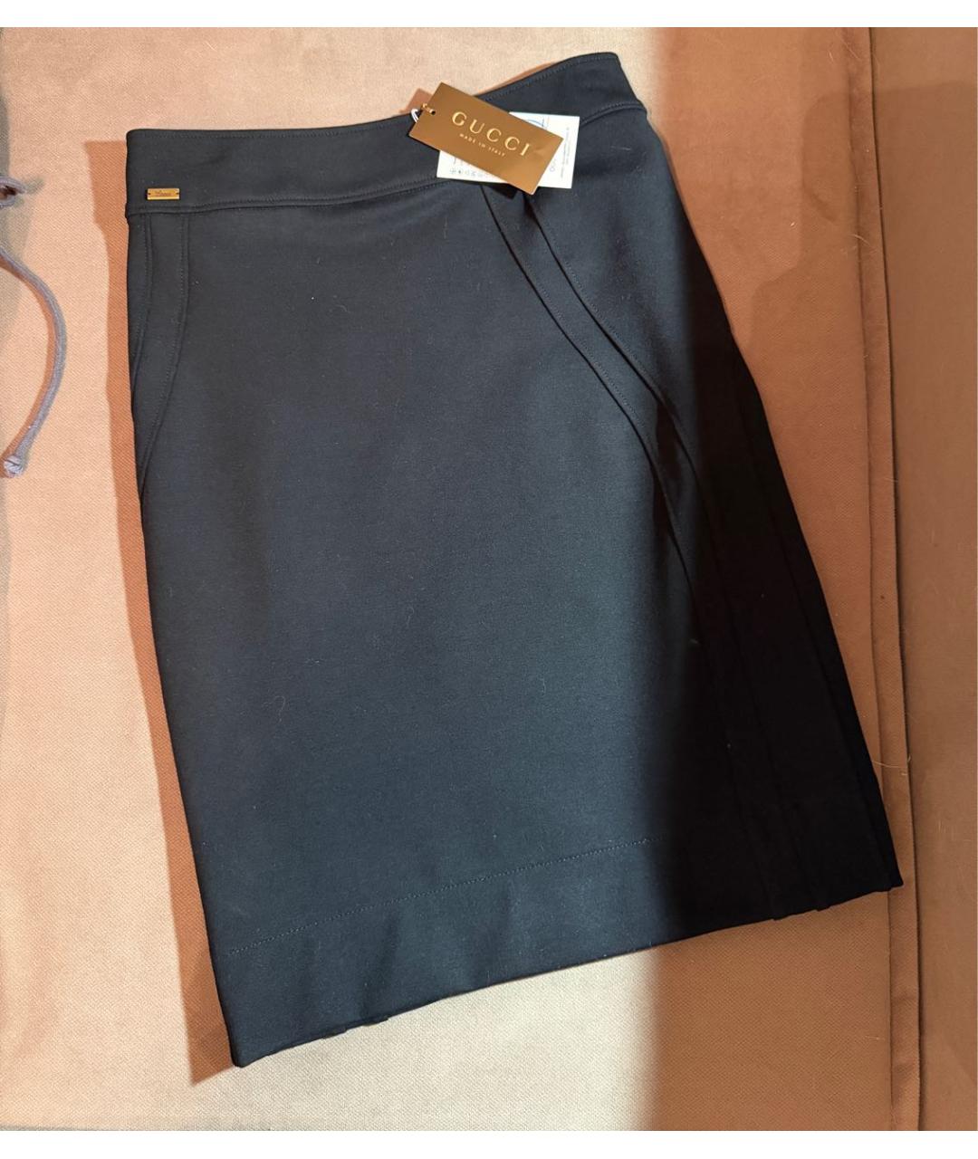 GUCCI Черная юбка миди, фото 3