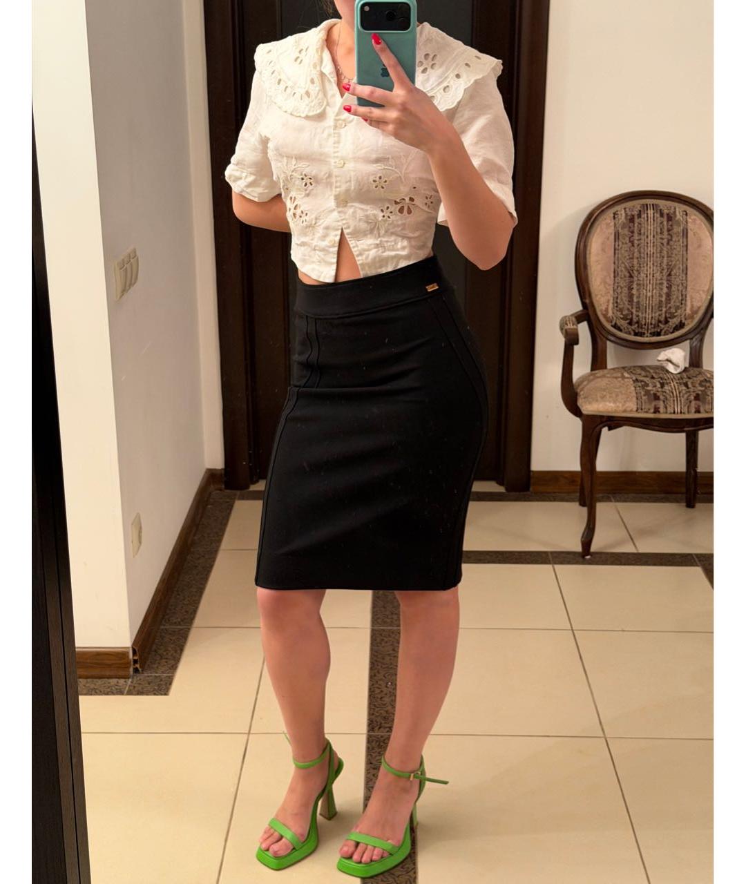 GUCCI Черная юбка миди, фото 2