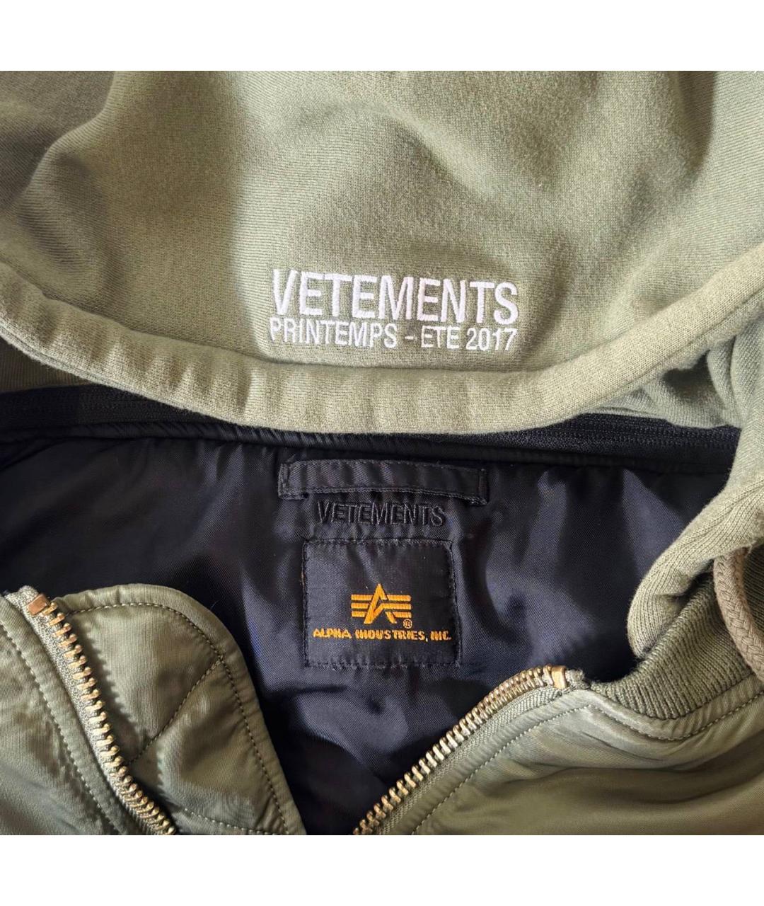 VETEMENTS Зеленая нейлоновая куртка, фото 6