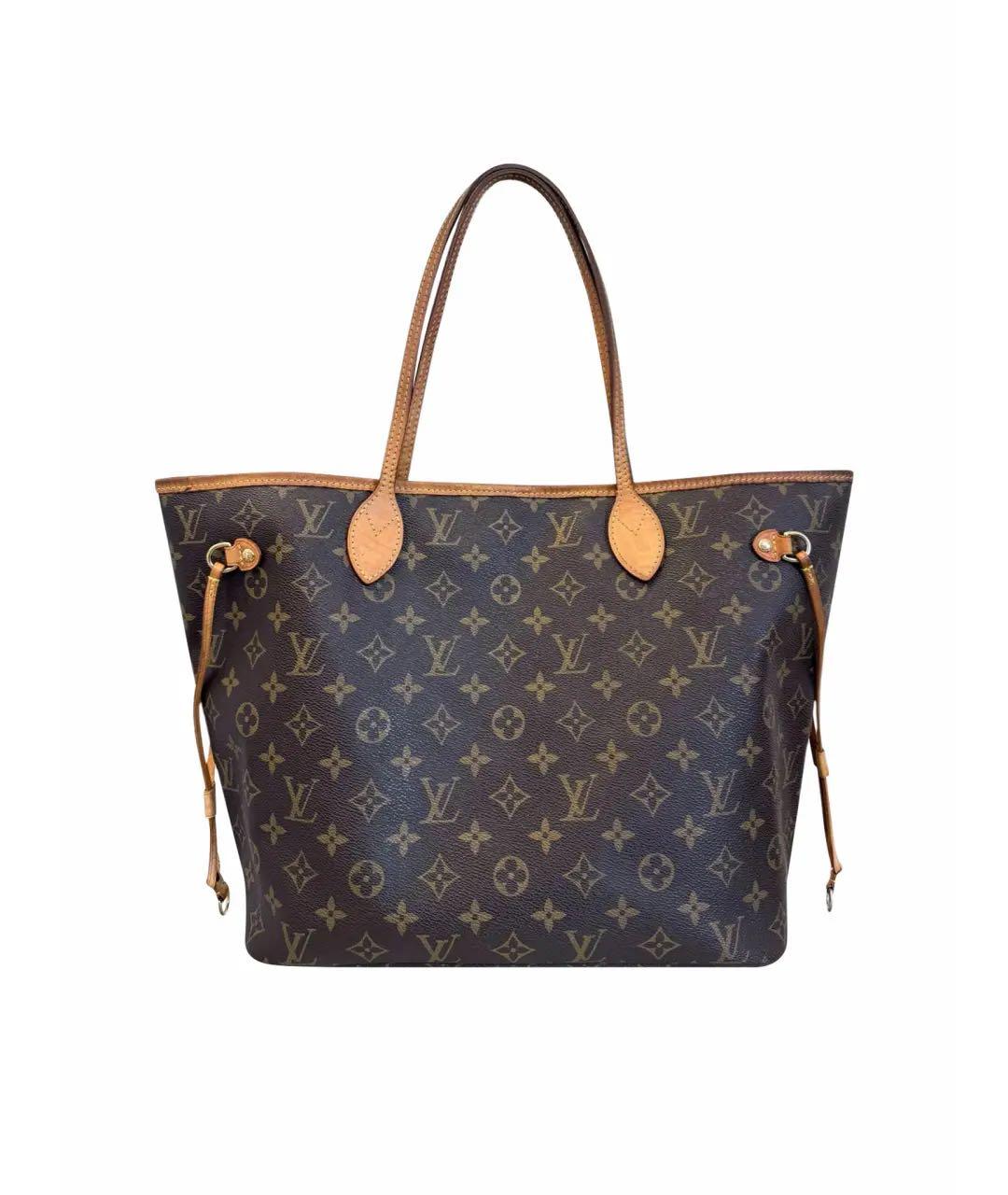 LOUIS VUITTON Коричневая сумка тоут из канвы, фото 9