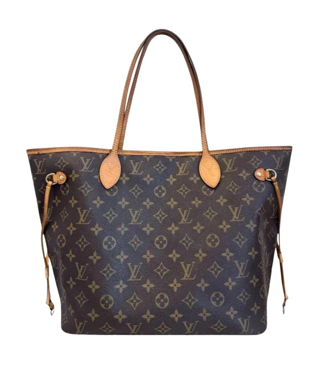 LOUIS VUITTON Коричневая сумка тоут из канвы, фото 1