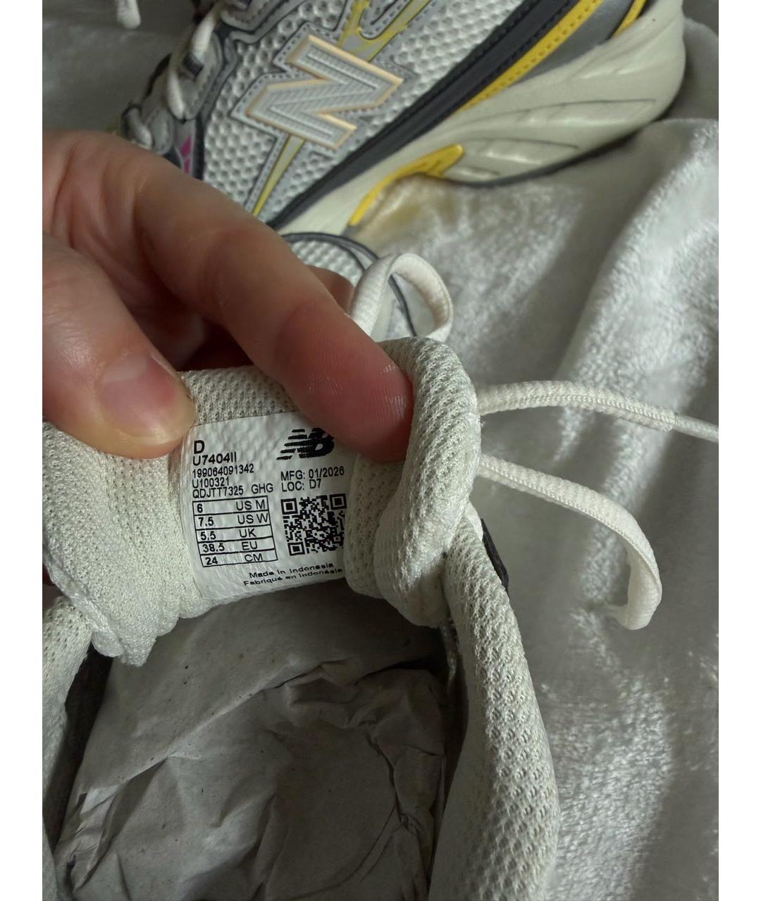 NEW BALANCE Бежевые синтетические кроссовки, фото 6