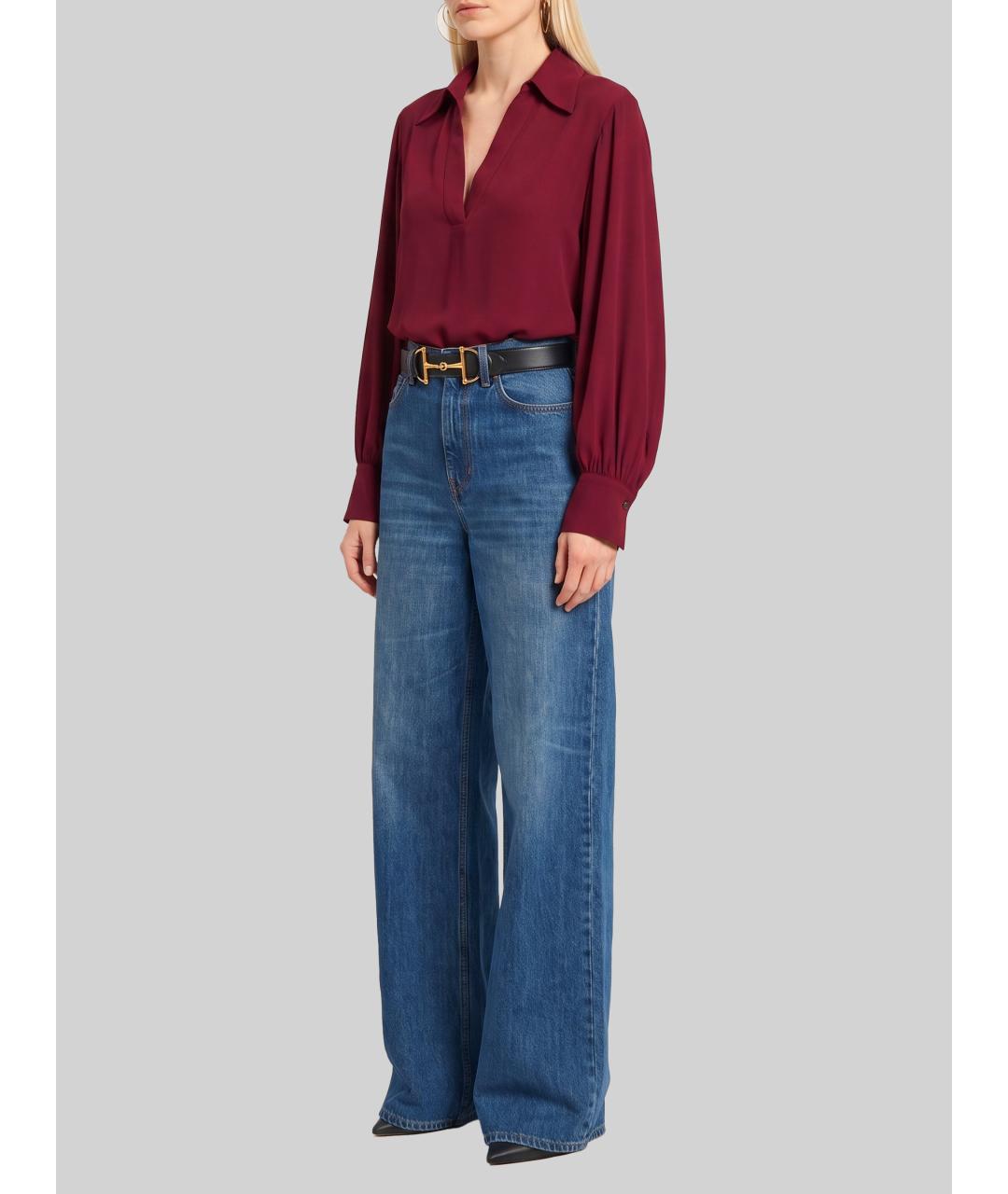 SUTTON NEW YORK Бордовая полиэстеровая блузы, фото 2