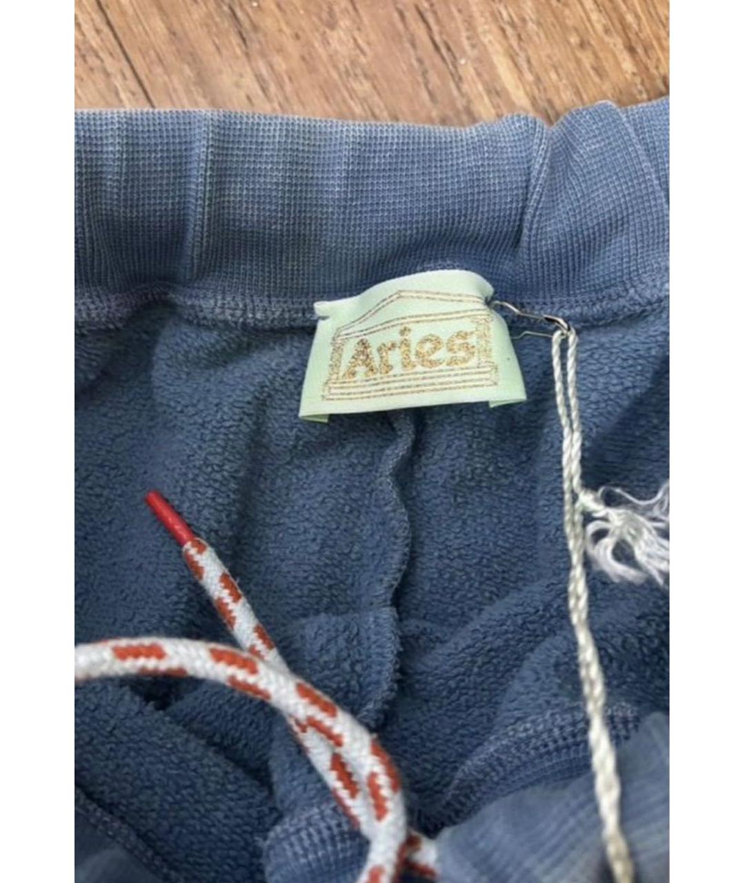 ARIES Голубые хлопковые повседневные брюки, фото 3