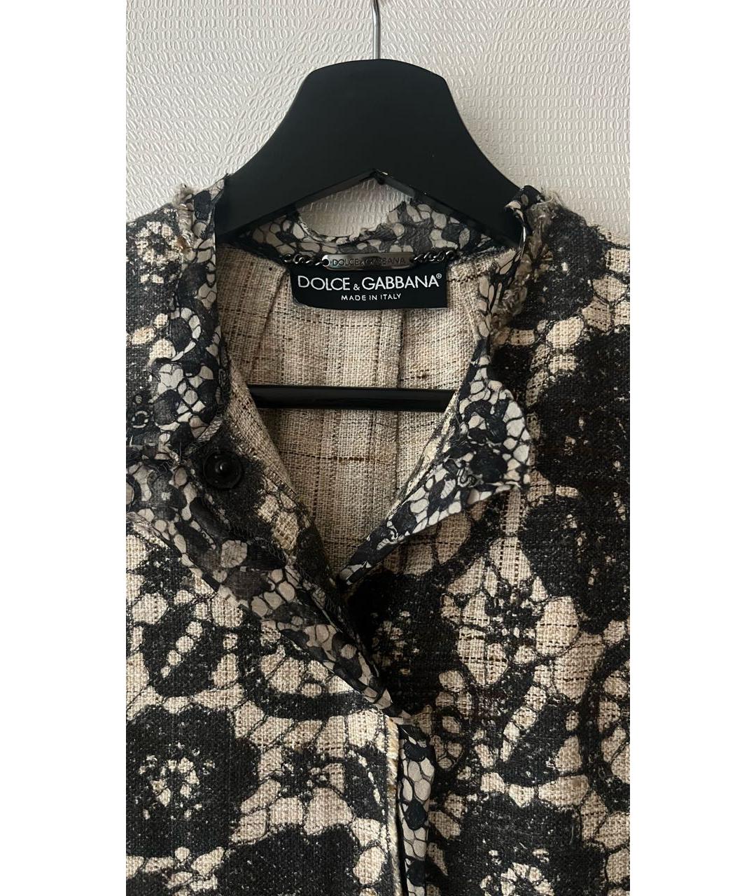DOLCE&GABBANA Коричневый шелковый жакет/пиджак, фото 5