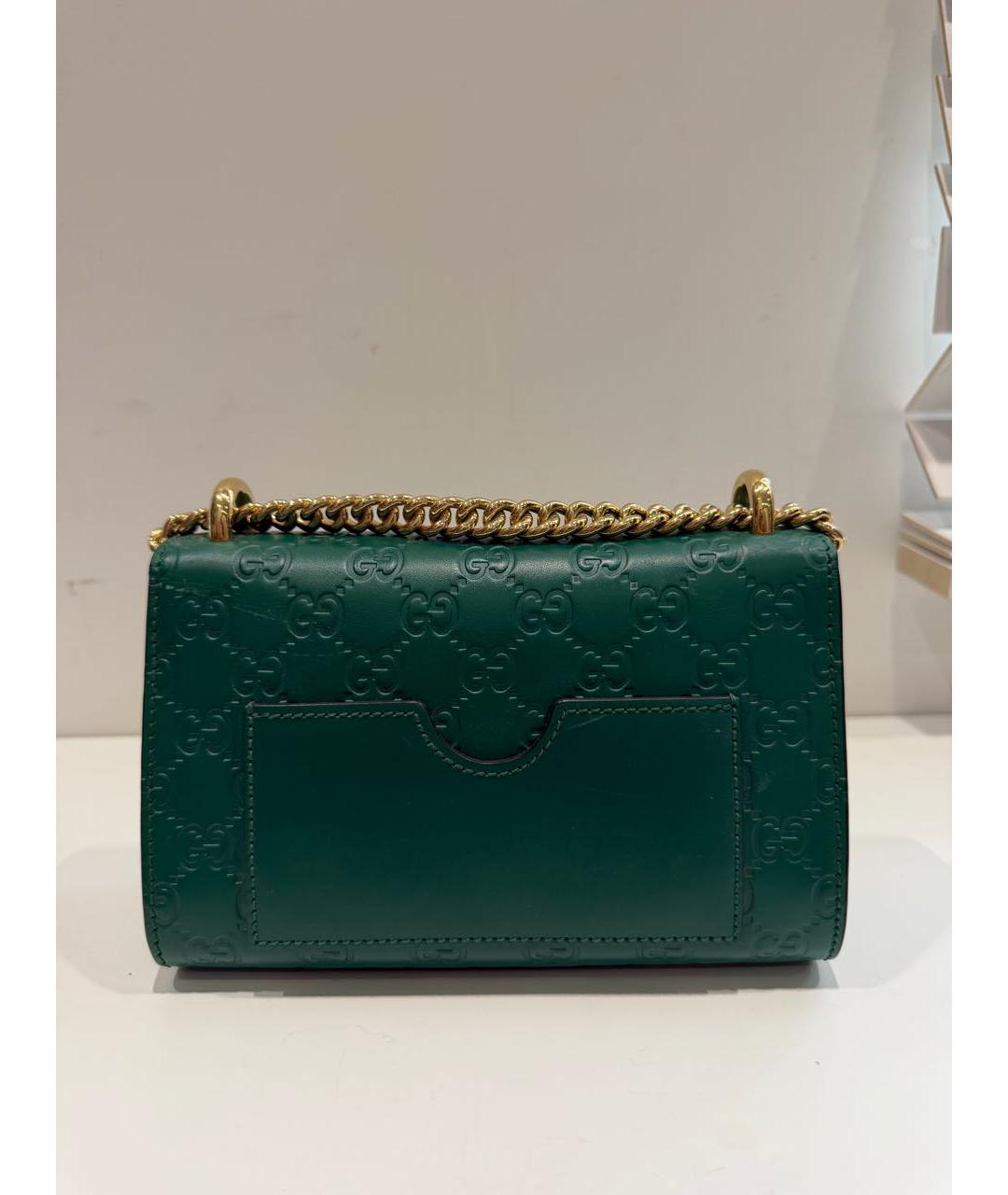 GUCCI Зеленая кожаная сумка через плечо, фото 3