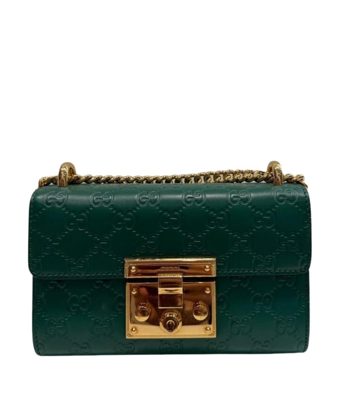 GUCCI Зеленая кожаная сумка через плечо, фото 1
