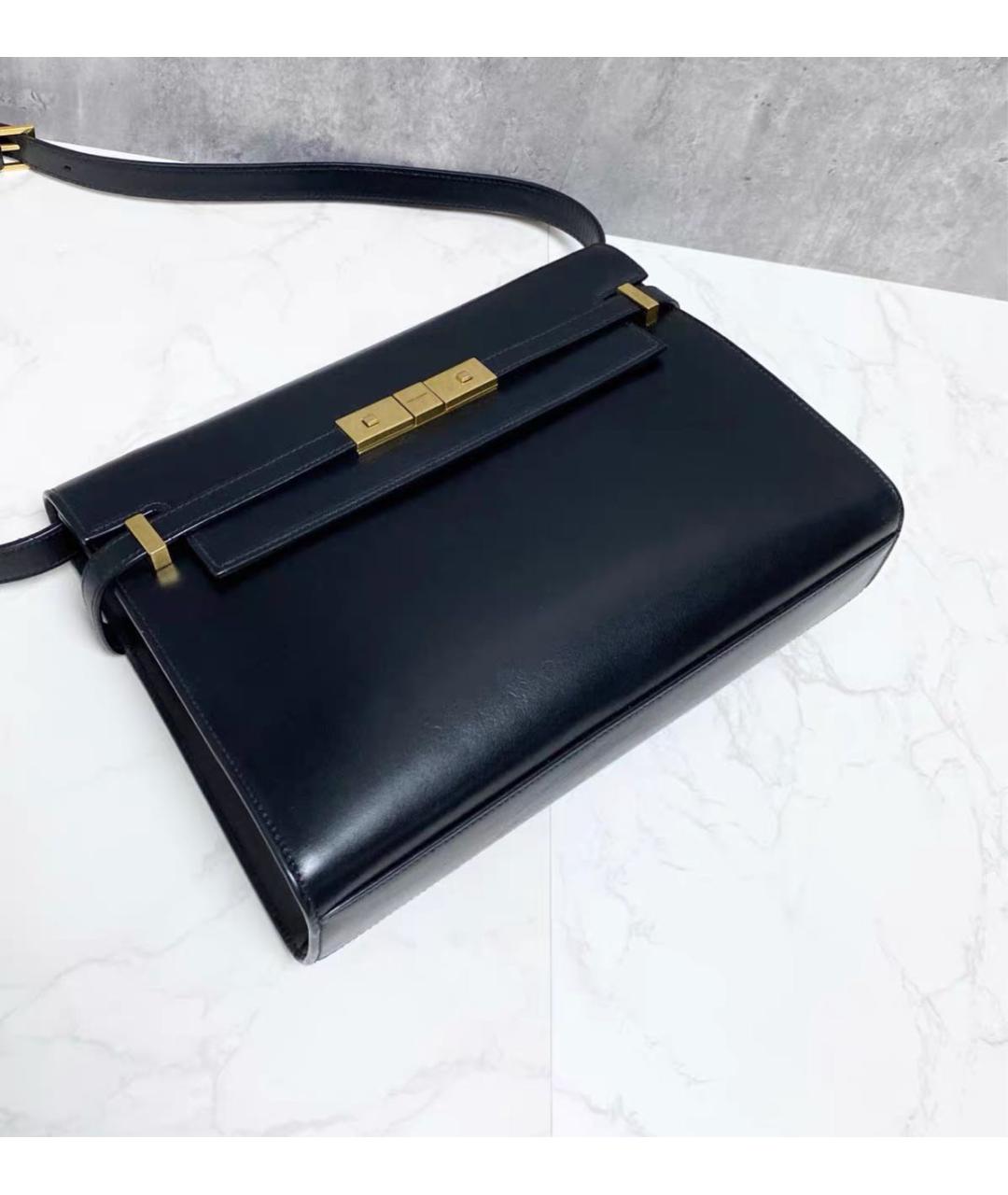 SAINT LAURENT Черная кожаная сумка через плечо, фото 6