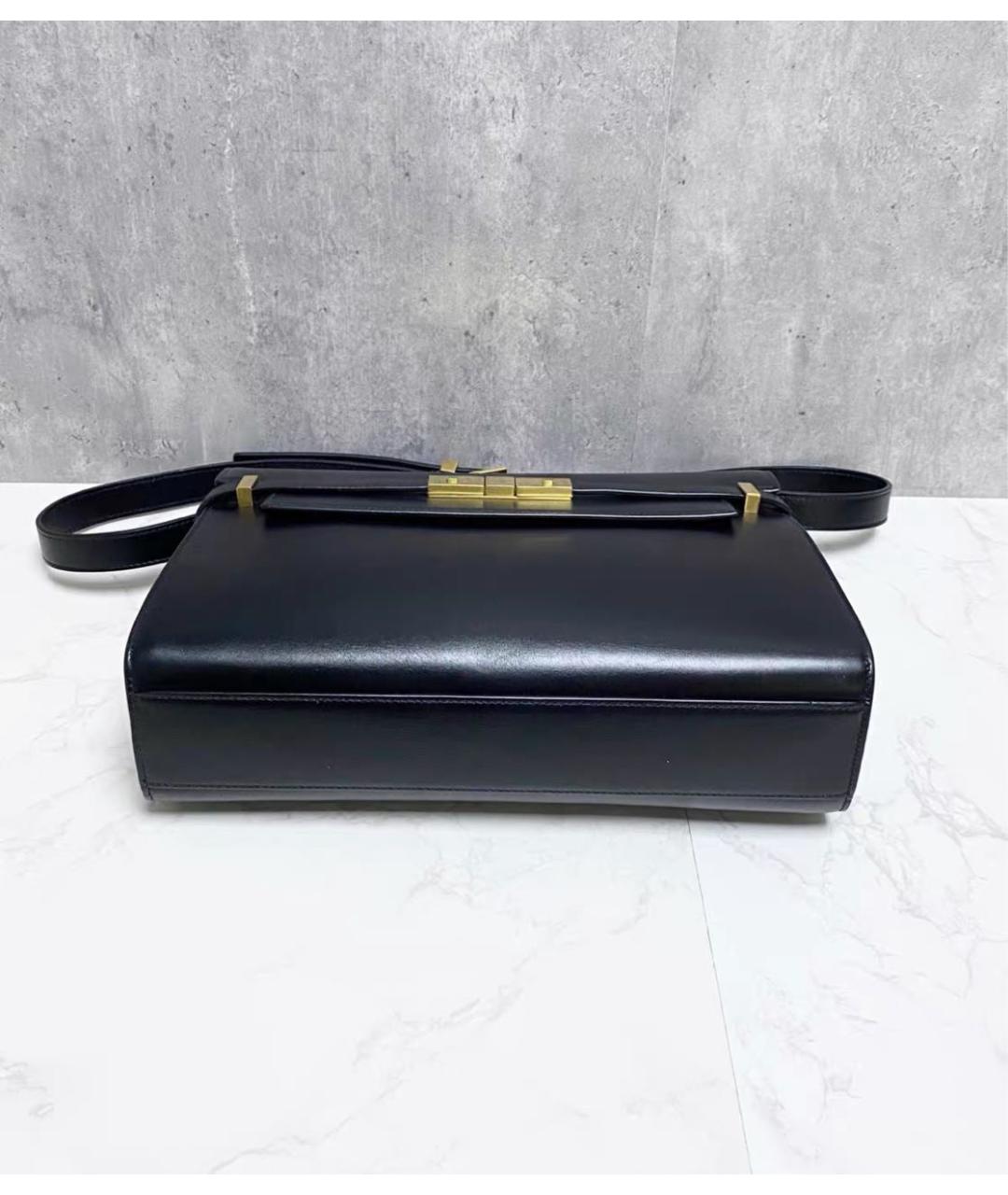 SAINT LAURENT Черная кожаная сумка через плечо, фото 4
