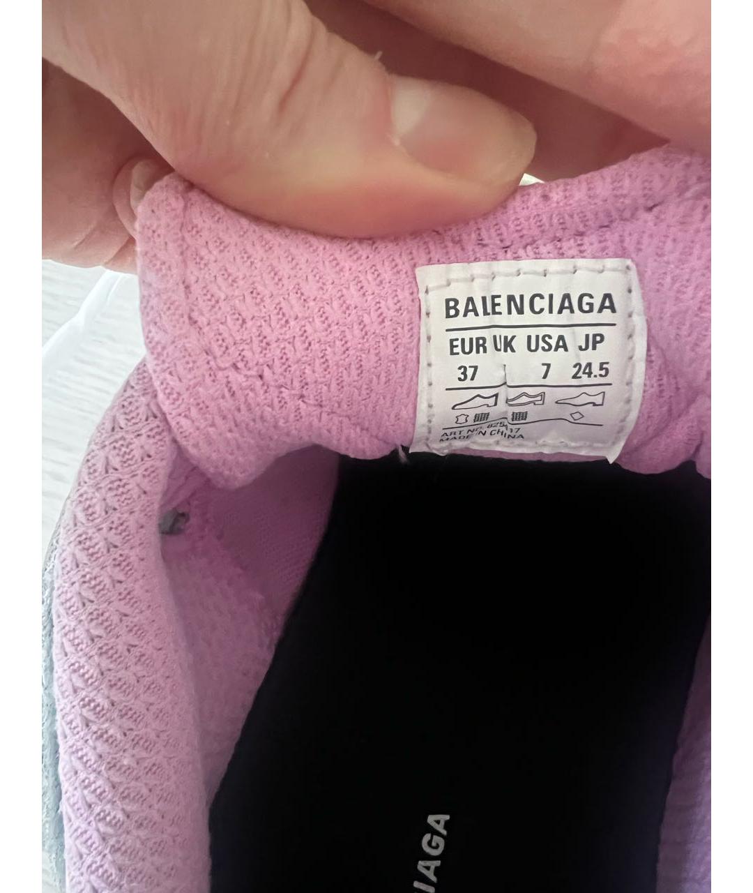 BALENCIAGA Белые кожаные кроссовки, фото 6