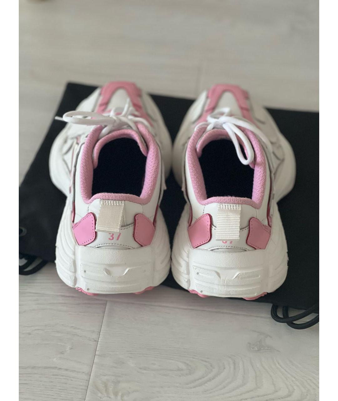 BALENCIAGA Белые кожаные кроссовки, фото 4