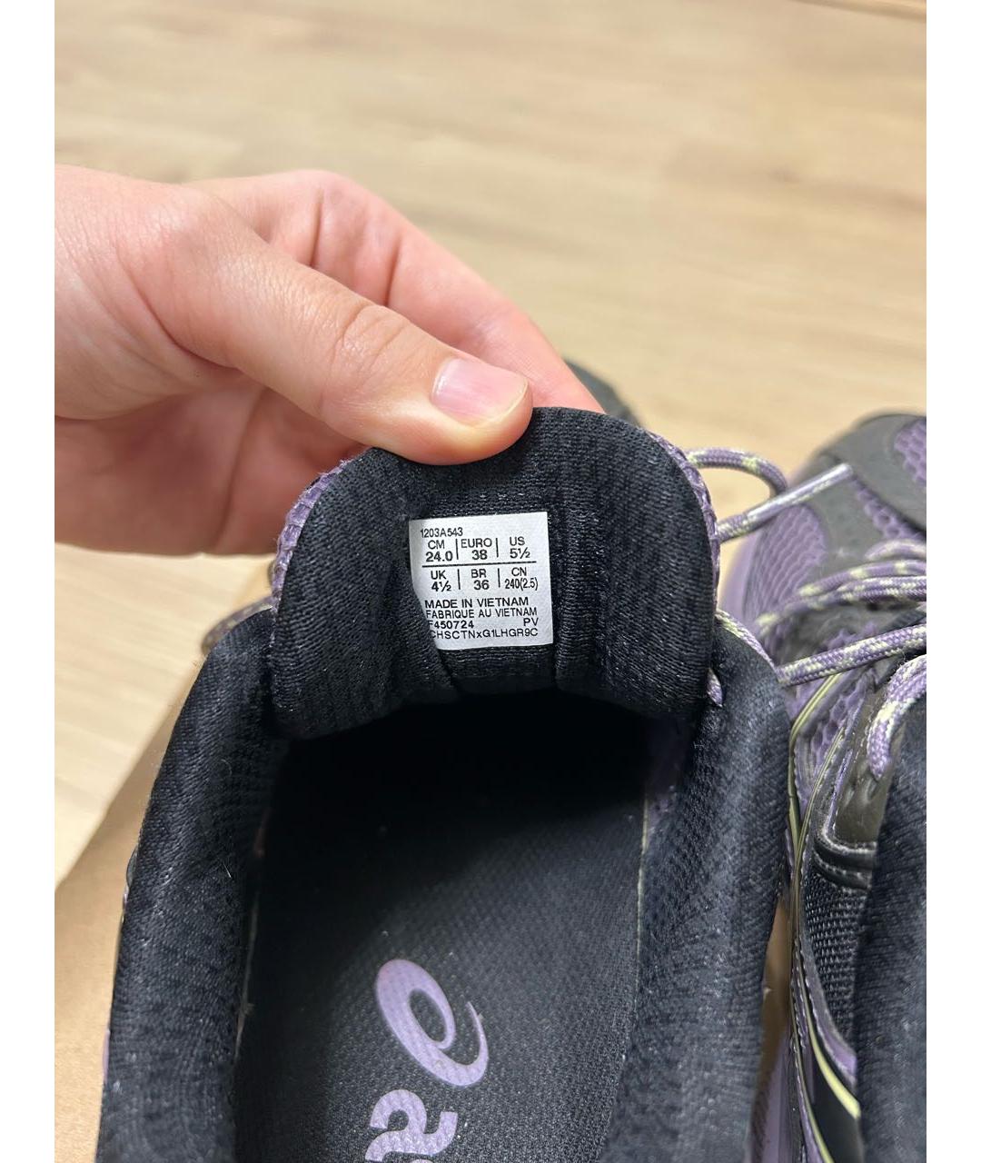 ASICS Фиолетовые синтетические кроссовки, фото 6